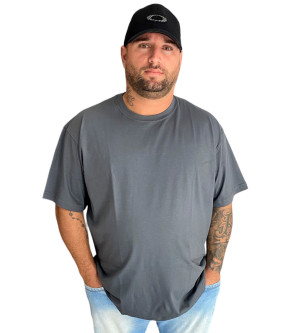 Gola Careca 100% Algodão - Chumbo