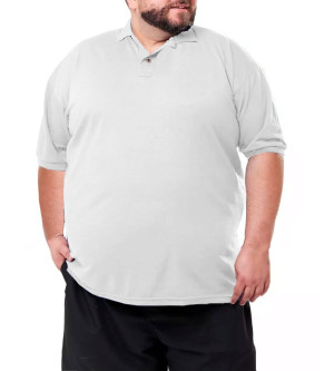 Camiseta Gola Polo Piquet Lisa  Branca - 2542
