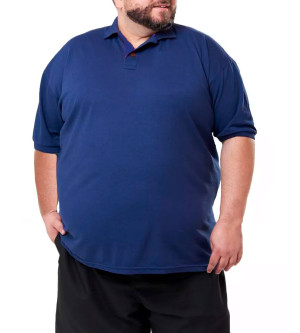 Camiseta Gola Polo Piquet Lisa Azul Imperial - 2542