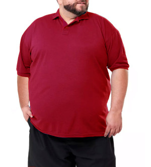 Camiseta Gola Polo Piquet Lisa  Vermelho  - 2542